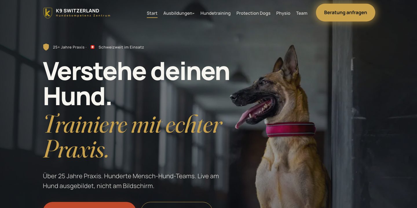 Website K9 Switzerland