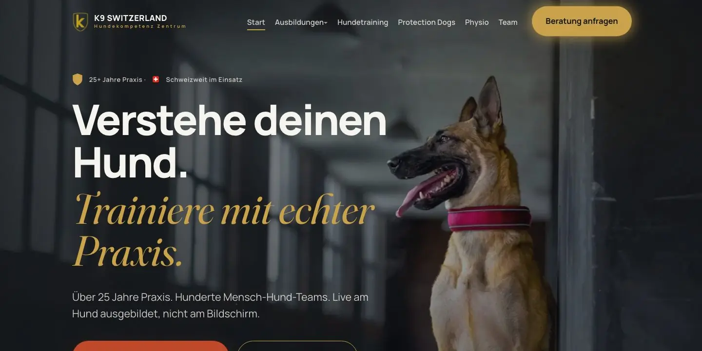 Website K9 Switzerland