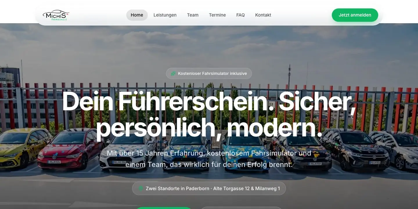 Website Michis Fahrschule