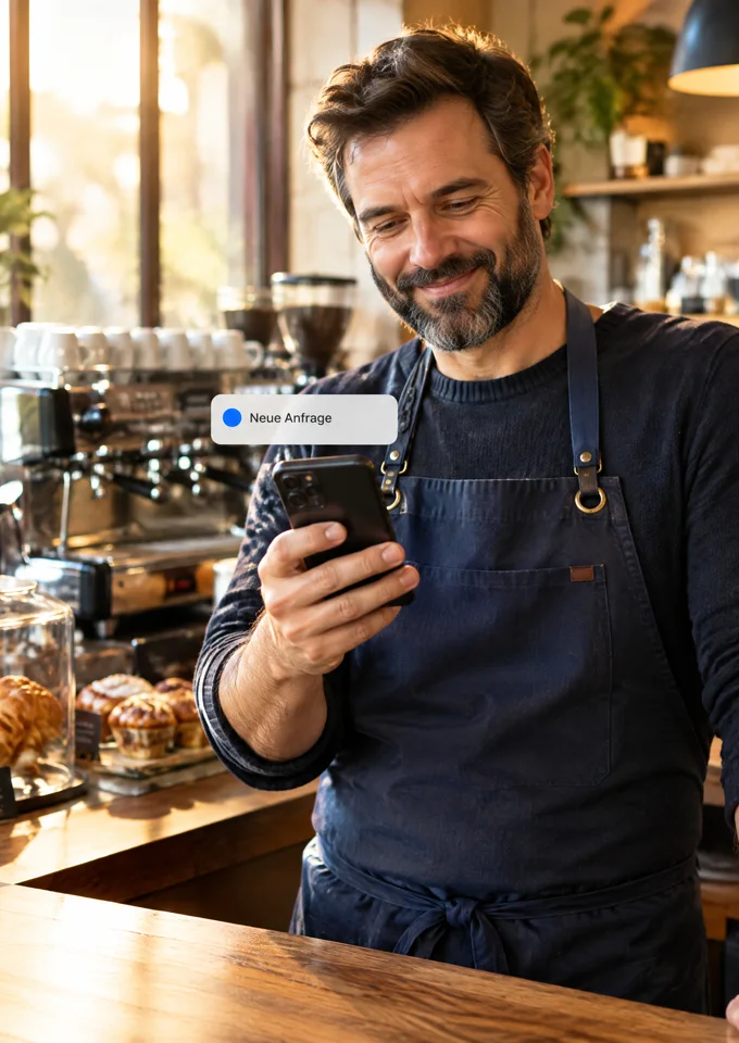 Neue Anfrage auf dem Handy